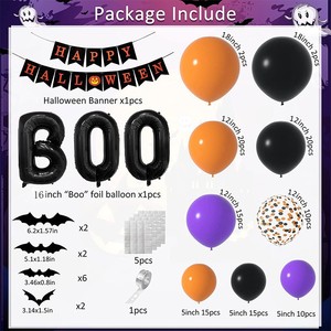 New Hot Halloween Latex <b>Balloon</b> Chain Set Halloween Spider Web <b>Decoration</b> Party <b>Balloon</b> Set - Product Image 5
