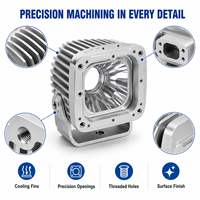 Boîtier LED en aluminium CNC de précision sur mesure pour module d'éclairage, refroidissement électronique et équipement industriel