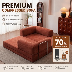 Sofá Modular Seccional Comprimido al Vacío, Sofá de Bloques de Combinación Libre en Gamuza, Sofá Lounge Compresible que Ahorra Espacio - Product Image 1