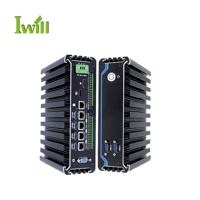 New Upgrade Industrial Computer Hardware I3 Linux Mini Fanless Pc Poe with GPIO and SIM Slot