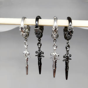 Sword Drop <b>Earrings</b> Zinc Alloy Unisex Fashion Jewelry For Men And Women - Product Image 4