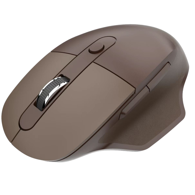 GEEZER 2.4G Wireless Optical Mouse 5D Ergonomic Design with Leather Top Cover for Enhanced Comfort and Control