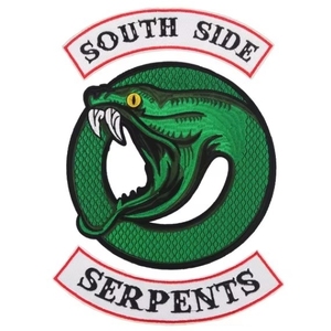 Patch Ricamata Grande con Logo della Serie TV South Side Serpents Green Viper Snake, Applicazione <span class=keywords><strong>per</strong></span> Giacca e Gilet, Stile Retrò Streetwear - Product Image 4