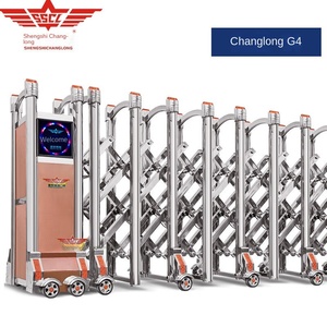 ประตูเหล็กสแตนเลสแบบเลื่อนอัตโนมัติไร้ราง ยี่ห้อ Shengshichanglong สำหรับโรงแรม - Product Image 2