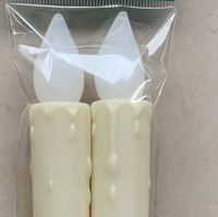 Bougie LED en cire simulée, à piles, pour mariages, fêtes, décoration d'ambiance, lumière de fête de mariage
