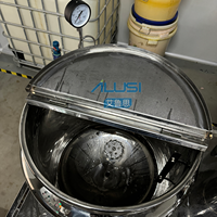 Homogénéisateur émulsifiant sous vide haute vitesse en acier inoxydable avec pompe à engrenages et moteur ABB, capacité 200L, pour produits cosmétiques et chimiques, avec chauffage