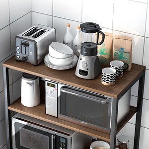 Moderno Standard 5-strato di stoccaggio cucina Hutch armadio legno panettiere cremagliera durevole telaio in metallo con mobili da cucina salvaspazio - Product Image 3