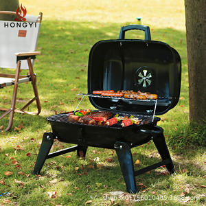 Barbecue portable au charbon de bois HONGYI YPD 01, multifonctionnel, pour le camping en plein air, pour 3 à 5 personnes, en métal, coupe-vent, détachable - Product Image 4