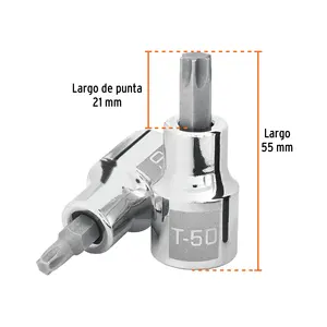 BOX 6 Douille Torx T-50, entraînement 1/2'', TRUPER - Product Image 2