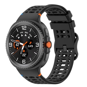 Bracelet de montre sport en silicone souple et respirant pour <span class=keywords><strong>Samsung</strong></span> Galaxy Watch 9 / 8 40 mm/44 mm, Galaxy Watch 8 Classic 46 mm, bracelet de remplacement - Product Image 3