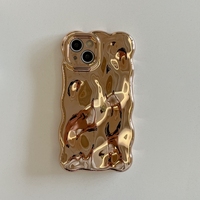 Coque électrolytique 3D Couverture arrière pour iPhone 16 15 Plus 14 Promax, pour iPhone 11 Coque à bulles Couverture de téléphone