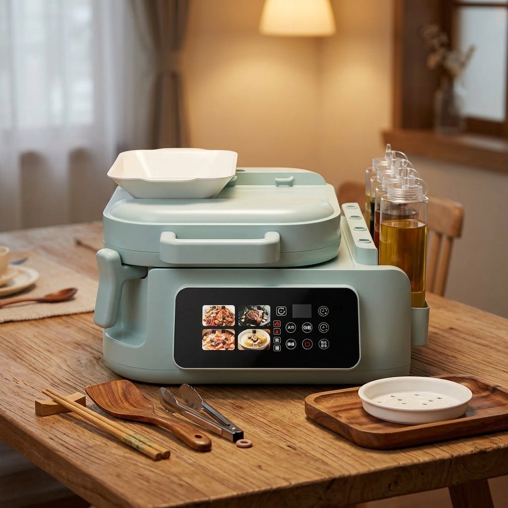 2000W High Power Multi-functional Kitchen Robot Smart IH Automatic Cooker Machine