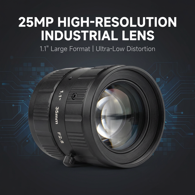 Professional 20MP Wide-Angle Lens 12-75mm C-Mount Full Frame F2.8-F16 Optical Glass & Aluminum Alloy Industrial Camera Lens