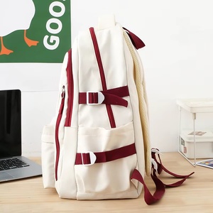 Unisex Multifunctional Student <b>Backpack</b> <b>Large</b> Capacity Waterproof Stylish Nylon Lining Zipper Leisure Bag Low Price Girls - Product Image 2