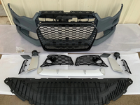 Kit de carrocería estilo RS6 para Audi A6 S6 C7 C7.5 2012-2018, cubierta de parachoques delantero con parrilla de malla negra brillante, compatible con vehículos estadounidenses.
