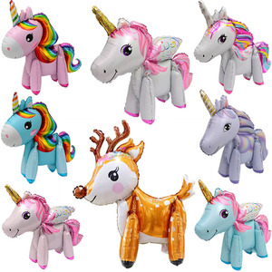 Carino meraviglioso giocattolo per bambini palloncino gonfiabile 3D unicorn stagnola palloncino - Product Image 1