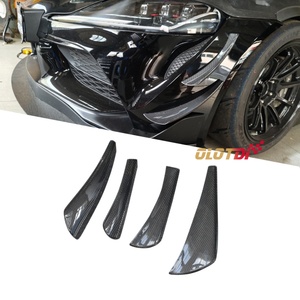 Carbon Fiber VRS Style Front Bumper Spat Canards Trims <b>Splitters</b> Fins Spoiler for Toyota Supra A90 2020 up Auto Tuning - Product Image 2