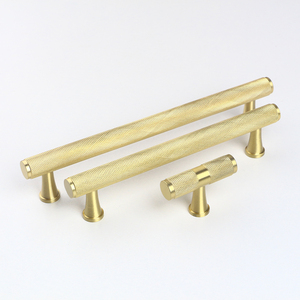 Luxury Knurled Solid brass cabinet knob and handle Millions hardware