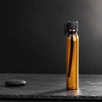 Botol Sampel Kaca Amber Mini dengan Tutup Sekrup Hitam, Botol Penetes Kaca Kosong, Grosir, Supplier Logo Custom