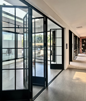 Puertas Francesas Plegables de Aluminio Minimalistas con Certificación CE y Sistema Resistente a la Intemperie con Certificación EN para Villas