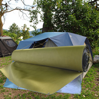 Bâche en toile de polyester sergé hautement imperméable, jaune olive, épaisse, respirante, pour protection solaire, en rouleau, pour couverture de chargement de camion