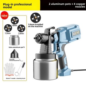 Pistolet <span class=keywords><strong>de</strong></span> pulvérisation électrique haute puissance 550W, efficace, professionnel, pour bricolage, 1,3 mm, peut pulvériser <span class=keywords><strong>de</strong></span> la <span class=keywords><strong>peinture</strong></span> au latex, pression maximale 24 kPa, compact - Product Image 4