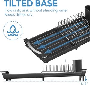 Stainless Steel Extensible <b>Dish</b> Drainer Removable Cutlery Holder <b>Dish</b> Drying <b>Rack</b> Extendable Kitchen <b>Dish</b> <b>Rack</b> - Product Image 3