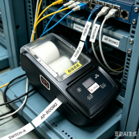 Mini-imprimante d'étiquettes numérique rouleau à rouleau, machine d'impression d'étiquettes par transfert thermique pour usine et centre de données informatique