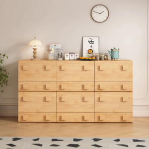 High Quality Solid Wood 12 Drawer Dresser, Large <b>Storage</b> <b>Chest</b> of Drawers for Living Room - Product Image 2