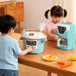 <span class=keywords><strong>Cuisine</strong></span> d'imitation éducative AJB pour enfants, en plastique ABS, avec simulation de cuisson (cuit-vapeur, friteuse à air) et fonction fumée, pour jeux de rôle et collations - Product Image 1