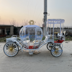 Vehículo de Transporte Turístico Especial, Carruaje Eléctrico con Forma de Calabaza/Carroza con Caballo Blanco/Carreta con Caballo para Bodas y Turismo - Product Image 2