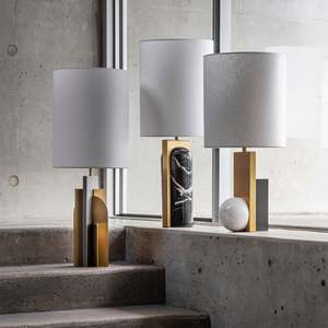 Lámpara de mesa de diseño minimalista moderno nórdico, bombilla LED E27, 220V, control de interruptor, luz decorativa para sala de estar y dormitorio - Product Image 1