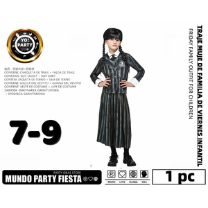 Friday bambini Costume da famiglia per Halloween Sexy animale strega TV personaggi stampati in lattice abiti Top per ragazzi età gruppo bambini - Product Image 1