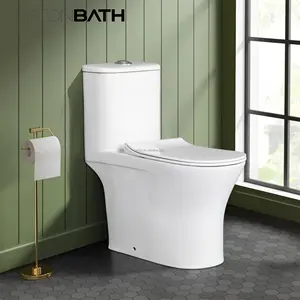 Ortonbath Vierkante Kom Sifone Floor Mount Eendelig Toilet Met Pp Soft Close Seat Cover En Comfort Hoogte