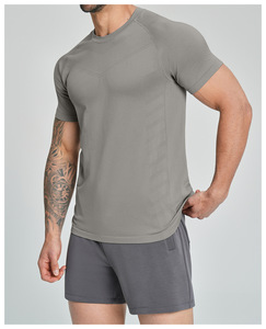 T-shirt de sport pour homme, sans couture, respirant, à séchage rapide, adapté à la randonnée, aux déplacements domicile-travail et aux activités sportives - Product Image 2