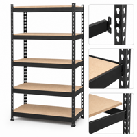 Étagère de rangement métallique robuste à un seul niveau, réglable, 45,6x16,9x59 pouces, capacité 2000 lb, moderne, pour chaussures et sacs, vente en gros