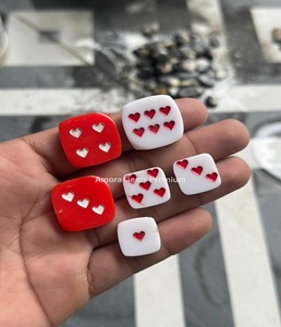 เรซินรูปร่างหัวใจพรีเมี่ยมทรงลูกเต๋าอัญมณีทรงหลวมสำหรับทำเครื่องประดับอุปกรณ์ทำสมุดภาพศิลปะทำจากเรซินแบบทำมือและเครื่องประดับแฟชั่น - Product Image 1