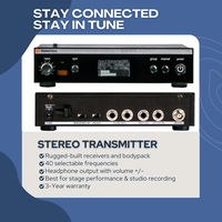 Pour Système de Monitoring Intra-Auriculaire Sans Fil WIEM-700 Stéréo UHF Portée 49m Alliage d'Aluminium Professionnel Studio Scène
