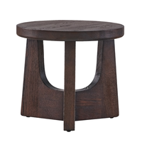 Table d'appoint ronde au design minimaliste moderne, durable, en panneau de bois, pour le salon, idéale pour le café et les réceptions