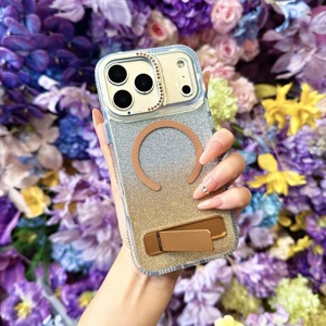 Coque de protection intégrale magnétique transparente à paillettes brillantes avec cadre souple et dos <span class=keywords><strong>rigide</strong></span> pour iPhone 17 Pro Max 16 15 14 13 - Product Image 6