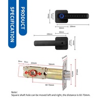 OYO Serrures biométriques à mortaise européennes/ANSI Serrure de porte à carte-clé d'hôtel Rfid de haute sécurité Serrure intelligente avec empreinte digitale
