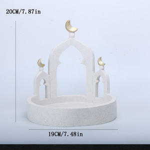 Ornement de bureau islamique en résine artisanale, directement de l'usine, représentant <span class=keywords><strong>la</strong></span> Mosquée, le Dôme de <span class=keywords><strong>la</strong></span> <span class=keywords><strong>Kaaba</strong></span>, thème Ramadan musulman, artisanat de table, cadeaux, bijoux et objets de collection - Product Image 1