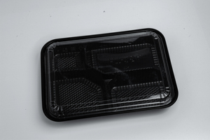 1-2-4 Compartment Disposable <b>Plastic</b> <b>Food</b> <b>Container</b> with Lid Black Takeaway Lunch Box Meal <b>Container</b> <b>Food</b> Storage Box - Product Image 5