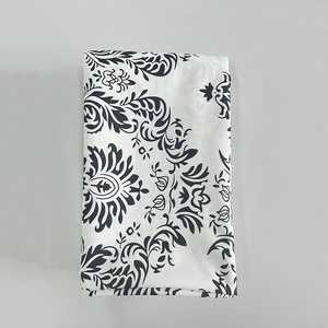 Khăn Trải Bàn Vải Thô Màu Đen Trên Nền Trắng Cho Đám Cưới - Product Image 6