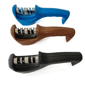 Aiguiseur de couteaux à 4 sections Aiguiseur de couteaux manuel Aiguiseur de couteaux couleur <span class=keywords><strong>bois</strong></span> avec série <span class=keywords><strong>ciseaux</strong></span> - Product Image 3