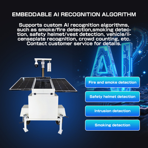 Remorque CCTV mobile extérieure personnalisée à énergie solaire pour chantiers temporaires, équipée de l'IA Edge - Product Image 4