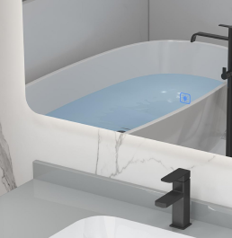 Гостиничные Шкафы для ванной комнаты с двойной раковиной и плавающие столики с зеркалом - Product Image 4