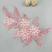 Fournitures de couture paillettes cristal Floral Applique multicolore broderie dentelle Applique pour robe de mariée danse vêtements accessoires