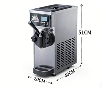 Machine à crème glacée molle commerciale miniature en acier inoxydable Huanor BQL28 pour vente chaude