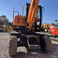 Excavatrice sur pneus Hyundai60 d'occasion, mini-pelle coréenne de 6 tonnes, système hydraulique complet, faible nombre d'heures, livraison rapide, expédition mondiale